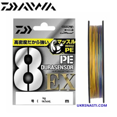 Шнур Daiwa PE Dura Sensor X8EX 5C размотка 150м разноцветный